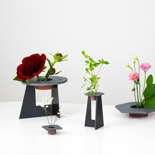 茶道具、花瓶、宝山作 アンバー ガラス花瓶 | SAI botanical works
