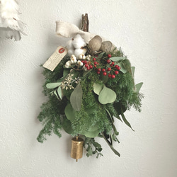 スワッグ(ミモザ&モビール) / ドライフラワー　ミモザ　フラワーモビール スワッグ(ミモザ&モビール) / ドライフラワーミモザフラワーモビール