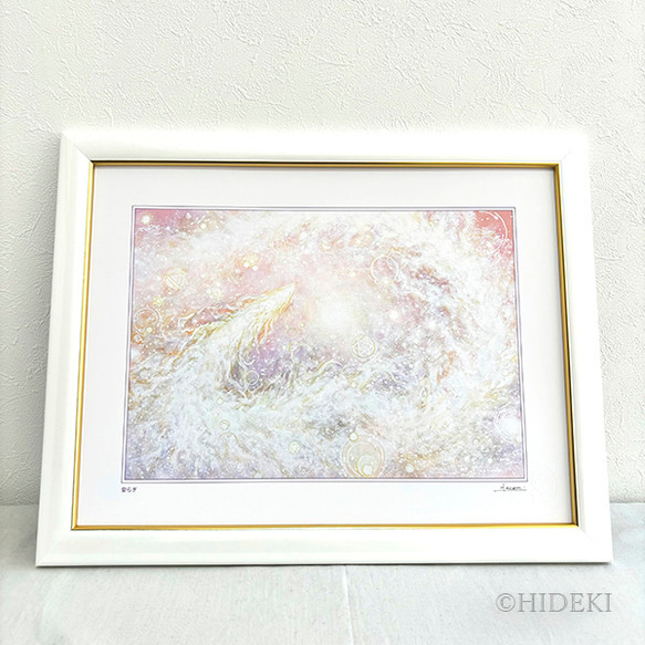 絵画　「緋のひびき」 Amazon.co.jp: 鳳凰の絵 鳳凰 絵 額付き 通販 龍神 龍神様