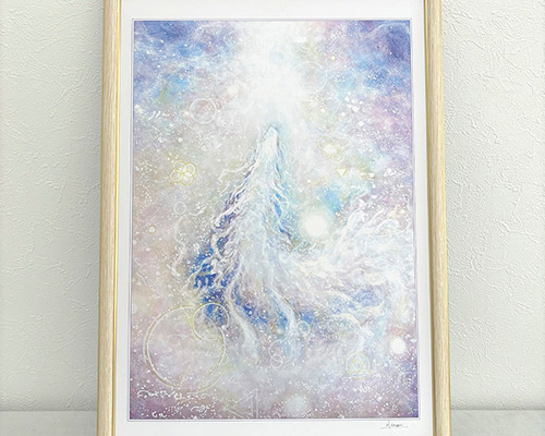 50万円です救いの神様とアース「絵画2L判サイズ」 50万円