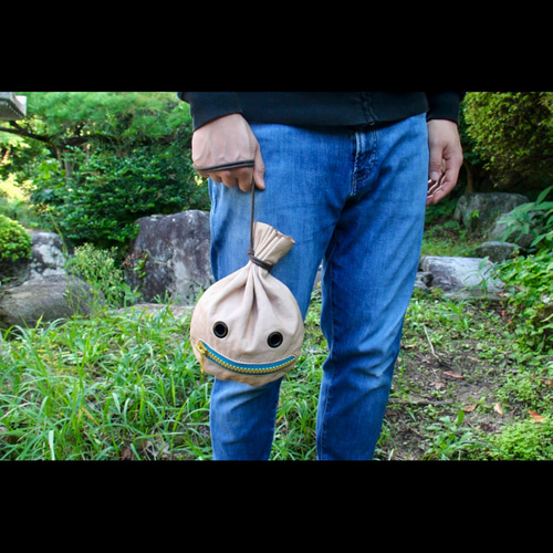 大おばけ袋 巾着袋 革工房kimamamono 通販 18495149｜Creema(クリーマ)