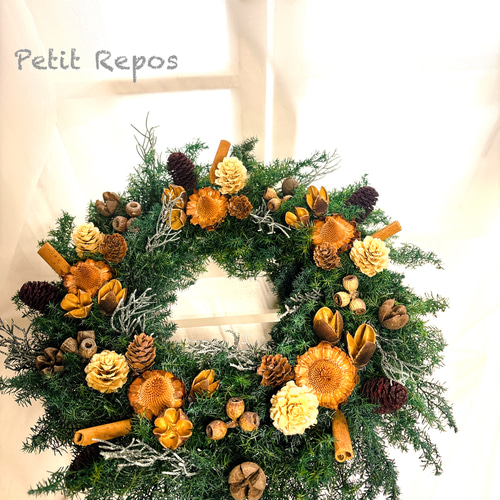 クリスマスリース(プリザーブドフラワー) プリザーブドフラワー Petit