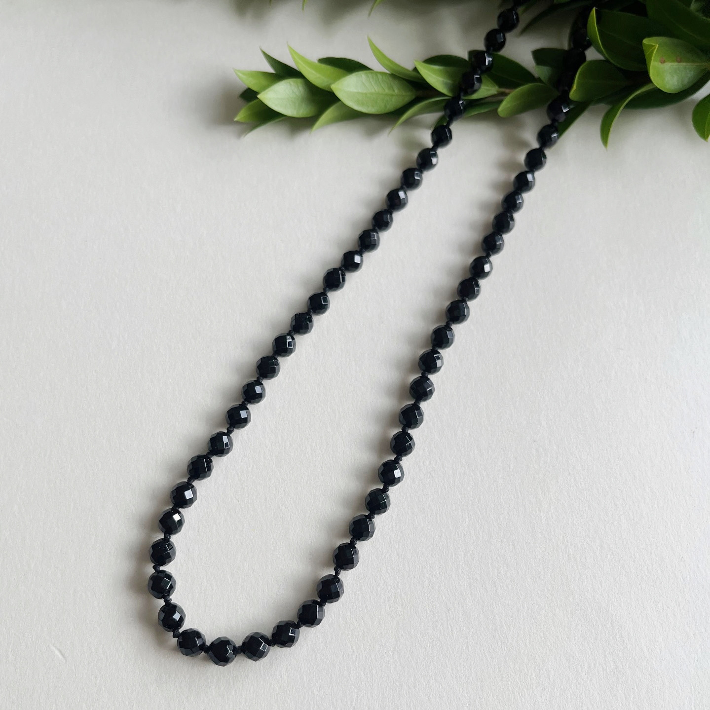 【受注制作】漆黒の魅力 オニキスミディアムネックレス【K14GF】