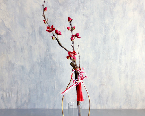 アートフラワーブーケ アートフラワー 立体絵画 絵 造花 梅