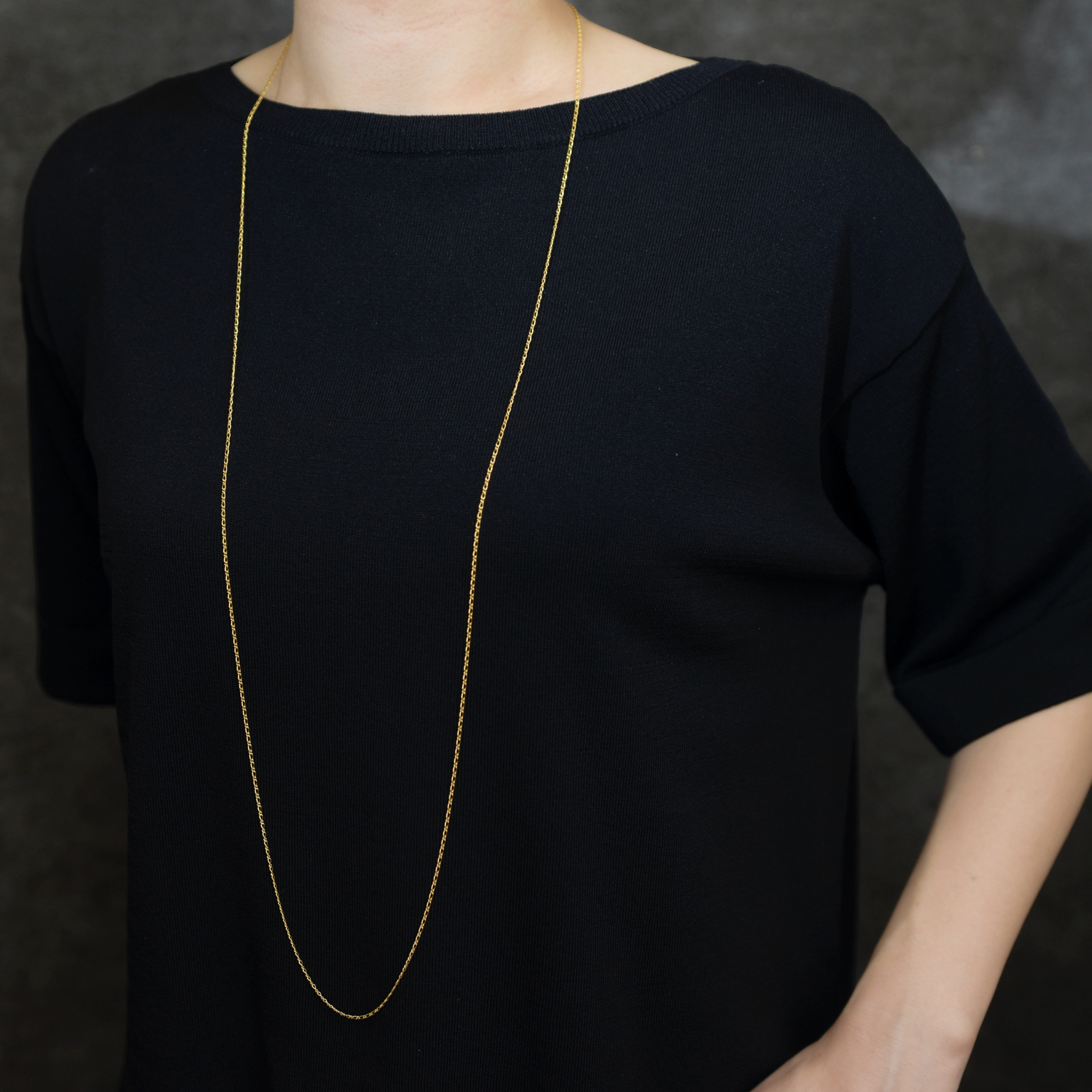 1m ロングネックレス ▶︎ 大人 14kgf ゴールド