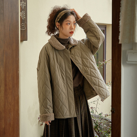 XL ジョルジオアルマーニ ボルゴ コーデュロイ 中綿 チェスターコート カーキ カシミヤ100% チェスターコート JUNKO SHIMADA JS homme【AOKI