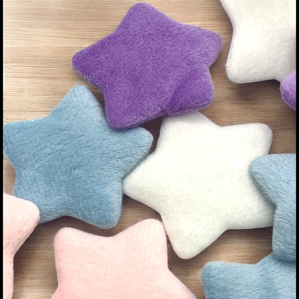 星 クッションパーツ ふわふわ 同色3個 スター ハンドメイド 手芸 材料