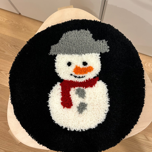新作】 クリスマス スノーマン タフティング インテリア 家具 ラグ