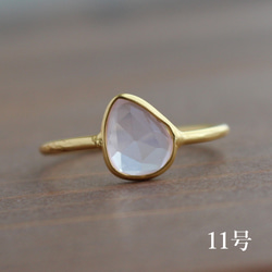 玫瑰石英戒指（黃銅） 第11張的照片