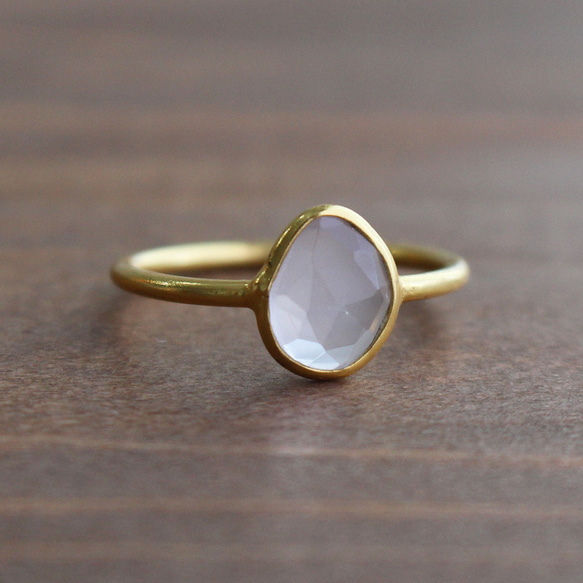 玫瑰石英戒指（黃銅） 第3張的照片