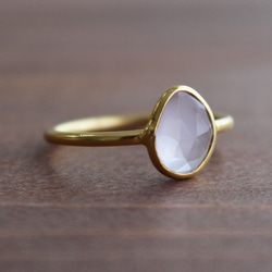 玫瑰石英戒指（黃銅） 第1張的照片