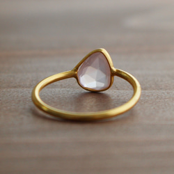 玫瑰石英戒指（黃銅） 第8張的照片