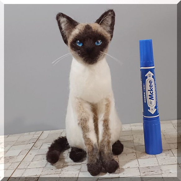 Yahoo!オークション - chico 羊毛フェルト 猫 シャム猫ちゃん