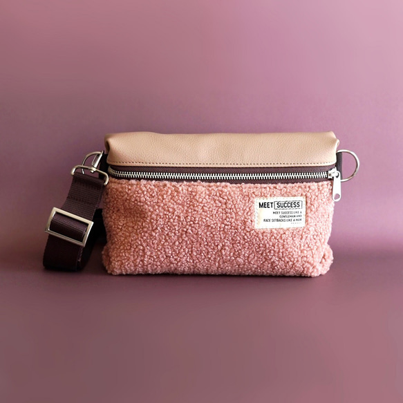 2月で今季販売終了！大人可愛いボアバッグ【くすみピンク/秋冬ミニ  