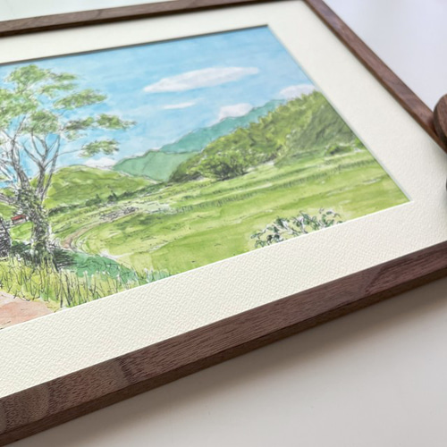 ほめがく B4 ウォールナット】額縁｜賞状・子供の絵・作品を飾る