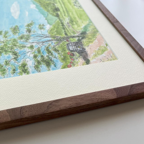 ほめがく B4 ウォールナット】額縁｜賞状・子供の絵・作品を飾る