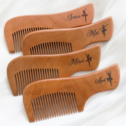 ネームコーム [15/バレリーナ] 名入れ 名前 くし 櫛 木製コーム ギフト