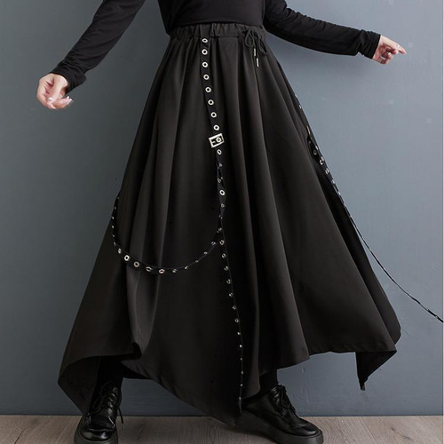 最終値下げ！　grove ワイドパンツスーツ　黒　サイズM 新品タグ付き！ タブデザインワイドパンツ（フルレングスパンツ） | grove