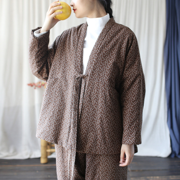 秋冬 綿麻 ジャケットコート 羽織 シンプルなデザイン