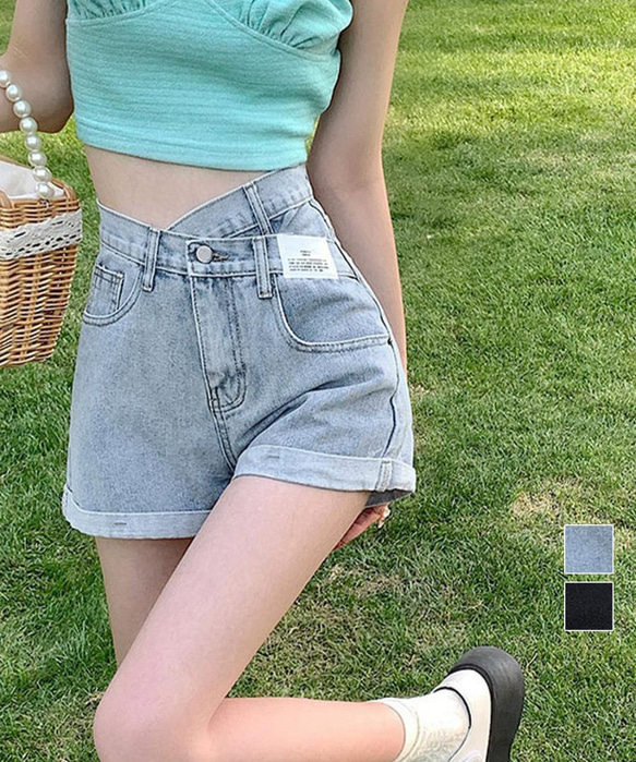 ショートパンツ ホットパンツ ホップダンス デニム レディース