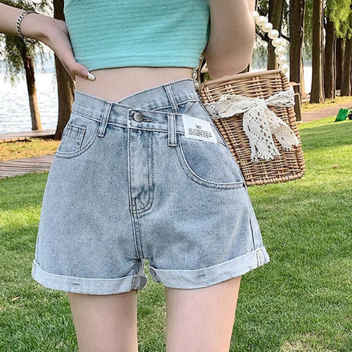 Roen jeans ショート パンツ ホットパンツ サンプル品 レディース 春夏 秋 新品 ショートパンツ ロールアップホット