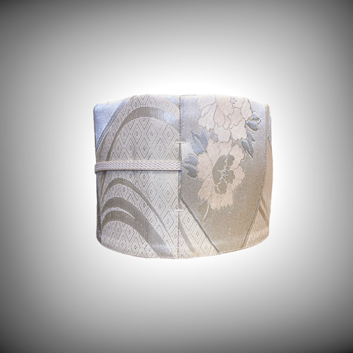 銀糸煌めくサッシュベルト W 65〜95cm 帯 着物リメイク 70205 ウエスト 65〜95cm 銀箔帯 サッシュベルト 高級帯 シルバー 帯