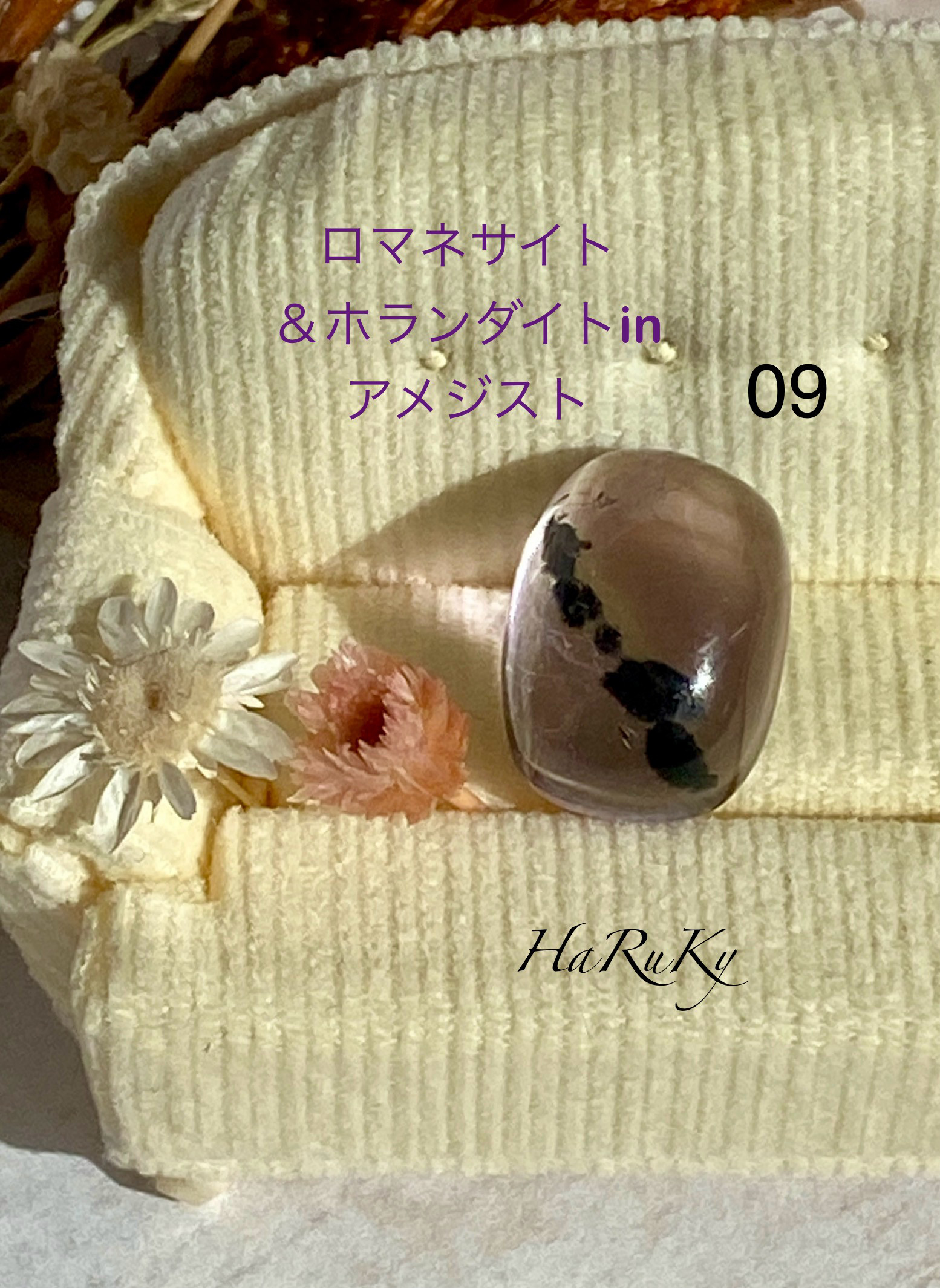 レア♢ロマネサイト/ ホランダイト in アメジスト 09 天然石 天然色