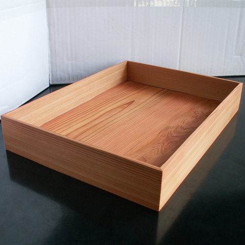 ○サイズオーダー可能○ 屋久杉 無垢 A4クリアファイルが入るトレイ