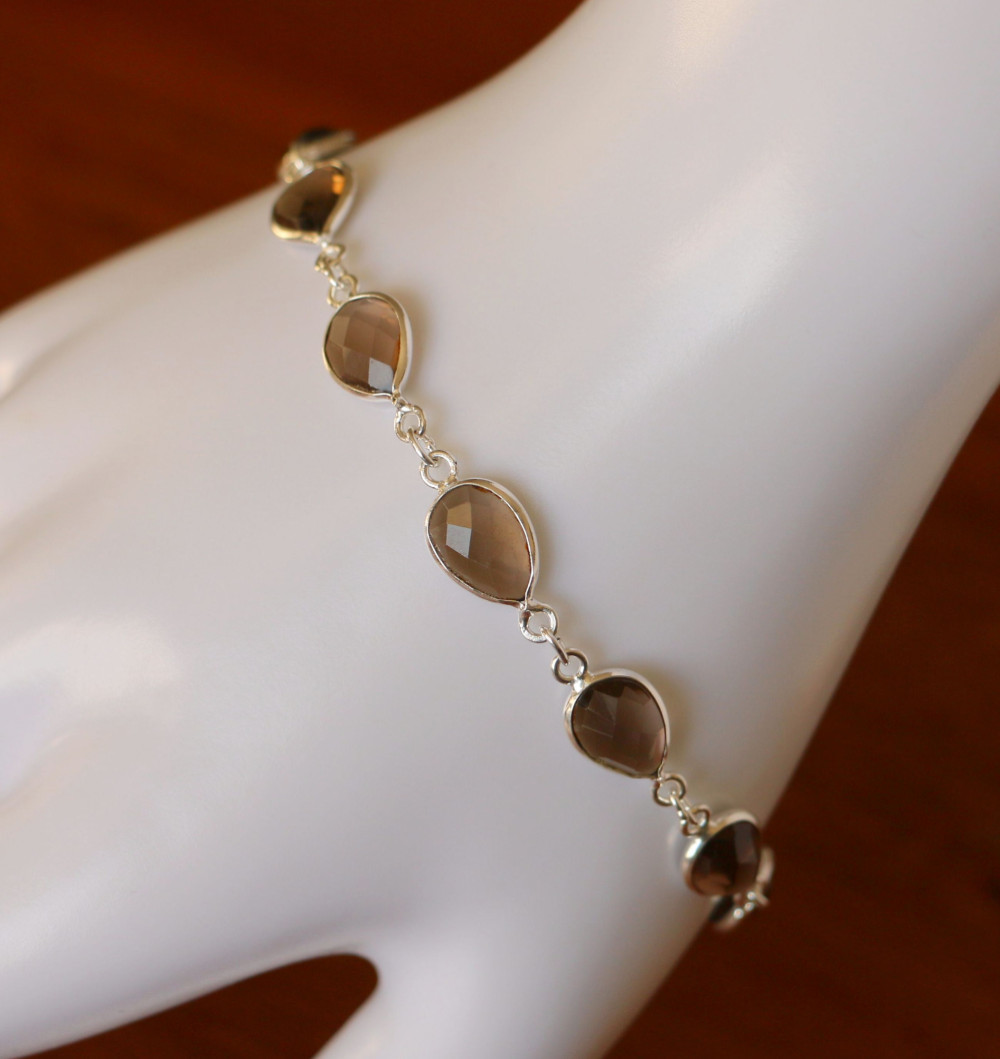 天然石　スモーキークォーツ　ブレスレット