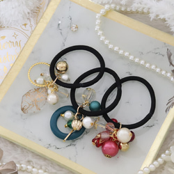 じゃらじゃらヘアゴム×2個セット◇パステルspringカラー ヘアゴム