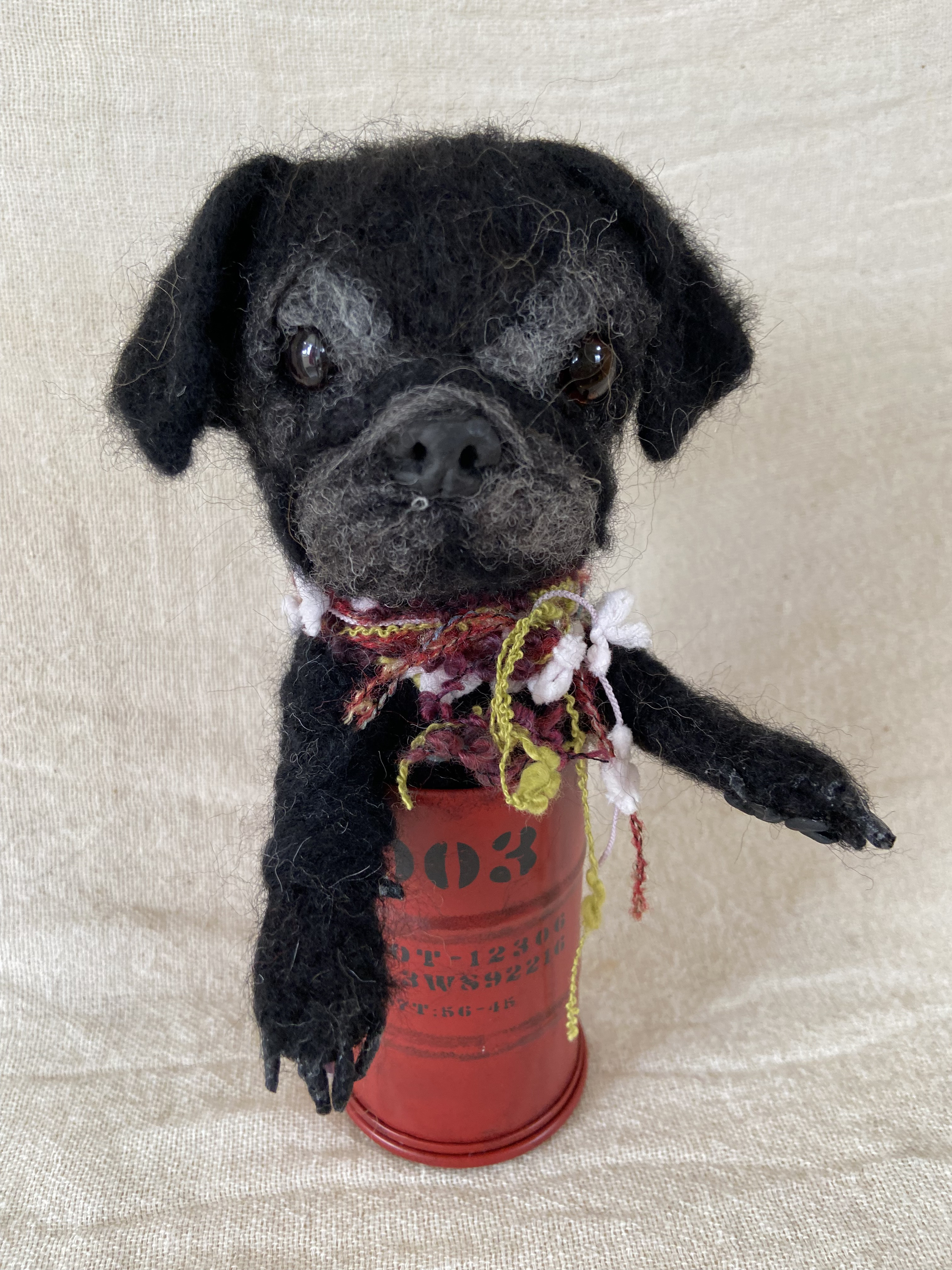 パグ　羊毛フェルト　pug 羊毛　愛犬　プレゼント