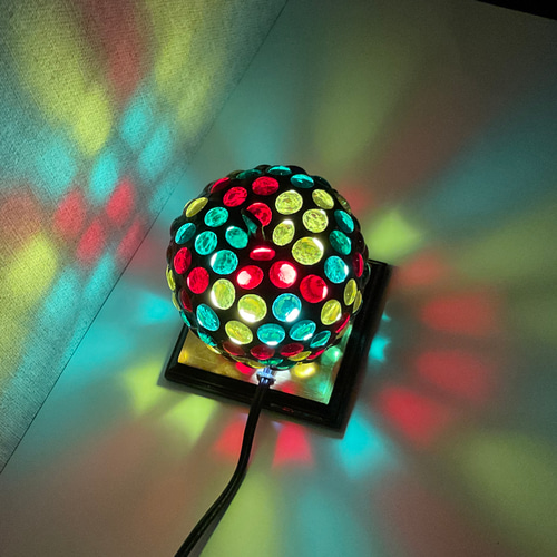 カラフルりんごのステンドグラスランプ 2 スタンドライト・テーブル