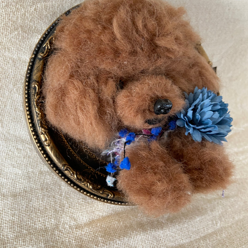 トイプードル 額 羊毛 羊毛フェルト 愛犬 プレゼント 羊毛