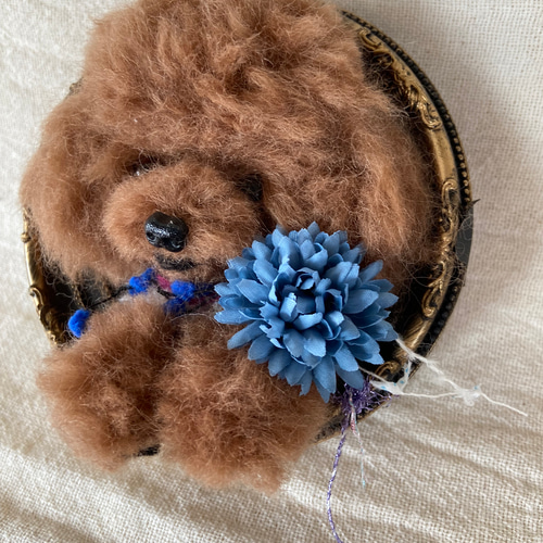 羊毛フェルト　トイプードル　ハンドメイド　犬　遊ぼ！ トイプードル 犬 羊毛フェルト ハンドメイド 羊毛フェルト