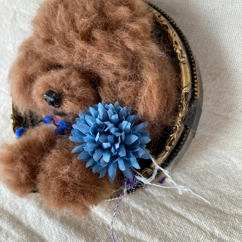 トイプードル 額 羊毛 羊毛フェルト 愛犬 プレゼント 羊毛