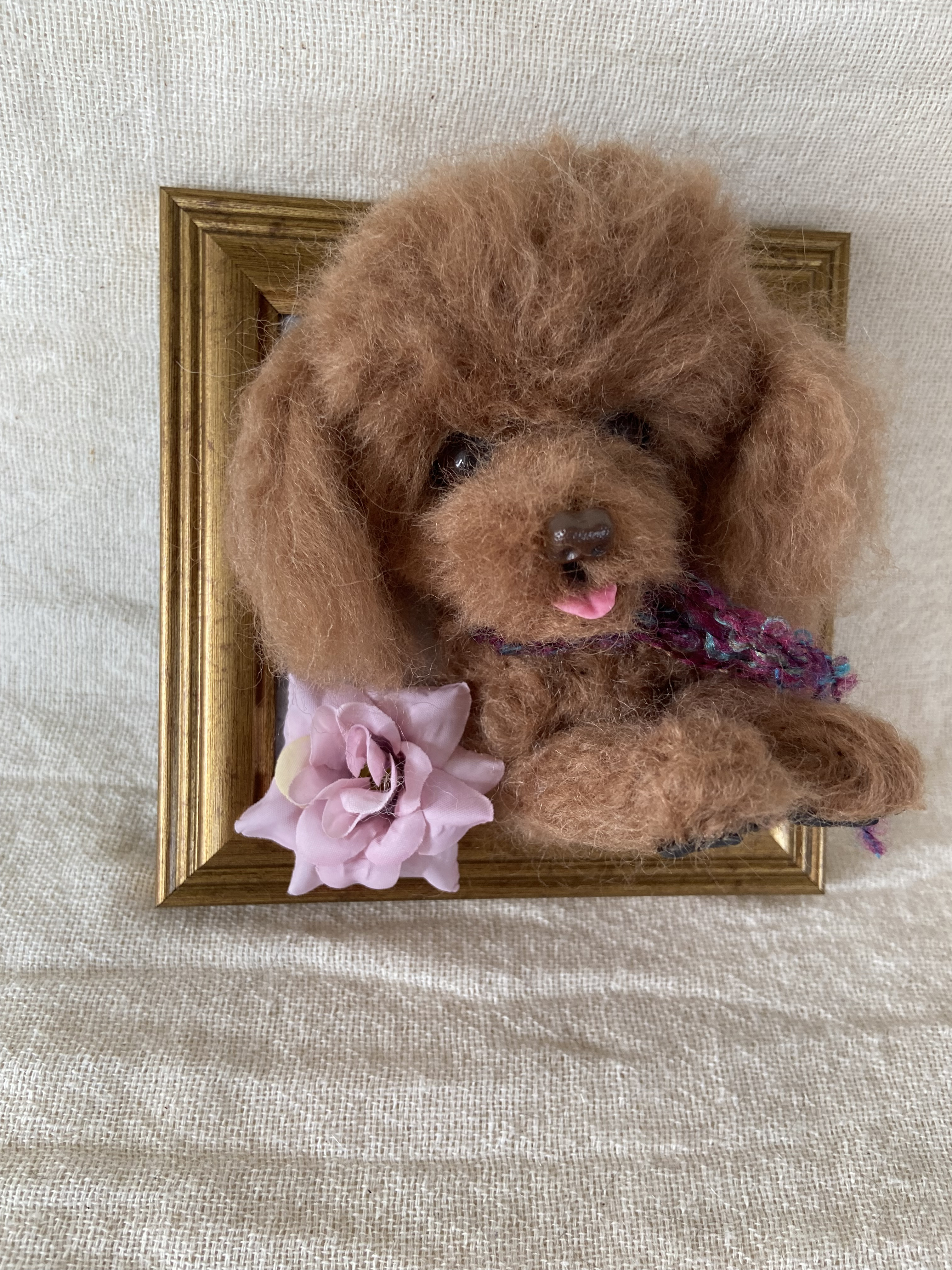 トイプードル 額 羊毛 羊毛フェルト 愛犬 プレゼント 羊毛