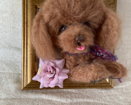 トイプードル 額 羊毛 羊毛フェルト 愛犬 プレゼント 羊毛