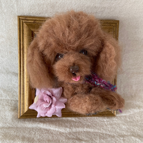 羊毛フェルト　トイプードル 羊毛フェルト トイプードル(かご入り ツイン) | ホシイロ雑貨店