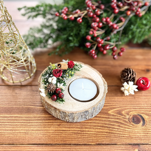 3日以内に発送】＊キャンドル1つ付き＊森のクリスマスキャンドル