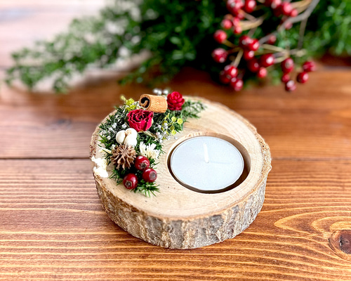 3日以内に発送】＊キャンドル1つ付き＊森のクリスマスキャンドル