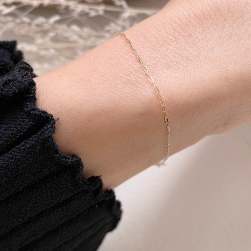 再販＊送料無料【K18(18金)】きらめくイタリアシンプルチェーン