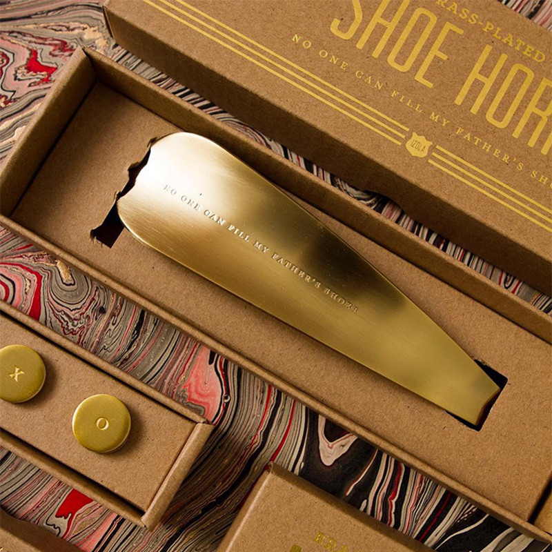 真鍮シューズスライダー 金属製靴べら 靴を履く道具 靴抽げ ハンドル 男女兼用 高級感ギフト