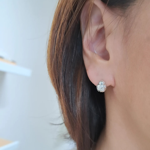 【 てんとう虫のピアス 】テントウムシ ピアス  縁起物 プレゼント 誕生日 お祝い 京都 6枚目の画像