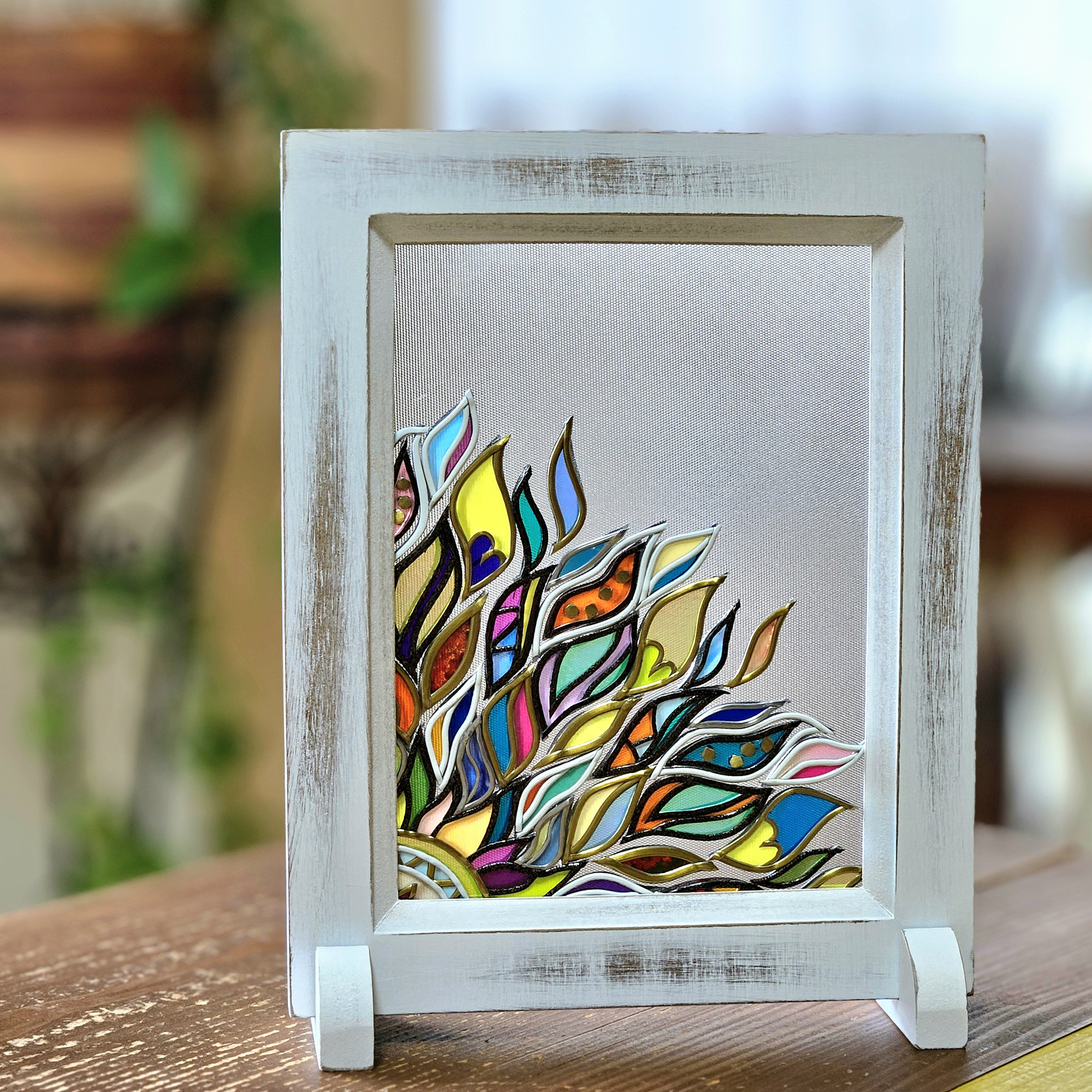 『てぃだかんかん』木製フレーム卓上アートボード