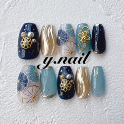 ネイルチップ/成人式ネイル/振袖ネイル/前撮りネイル/和装ネイル