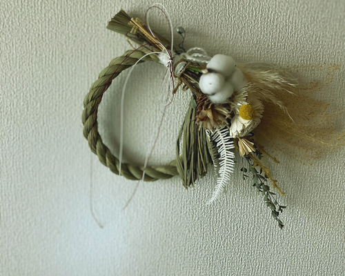 しめ縄 2way ドライフラワー ナチュラル シック 優しい 可愛い