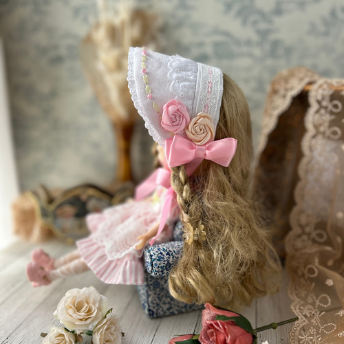 No.3 ネオブライスさん向け ロリータワンピース、ハーフボンネット