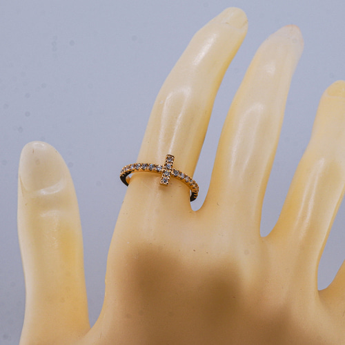 K18 天然ダイヤモンド クロスリング G-002 指輪・リング Atelier Maru