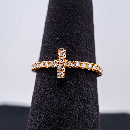 K18 天然ダイヤモンド クロスリング G-002 指輪・リング Atelier Maru