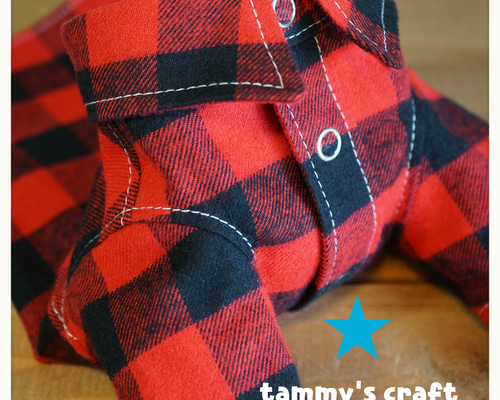 秋冬ウェア☆犬服 レッド☆アメカジの鉄板バッファローチェック